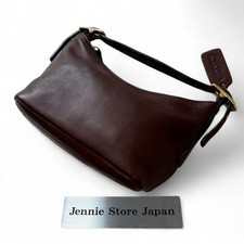 Coach 9844 Braun Leder Schultertasche Reißverschluss oben Klappentasche Vinta...