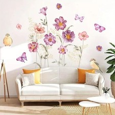 Moderne blumen wandaufkleber - moderne,
