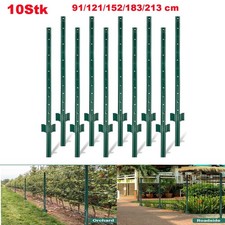 stabiler und robuster Metallzaunpfosten,10er Pack für Garten Terrasse Gartenzaun