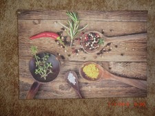 4 Stück Bilder/Küchenbilder - Gewürze - 2 x 22 x 32 cm  und 2 x 22 x 22 cm
