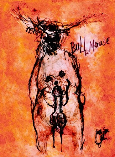 Bull mouse kunstdruck din - bull-mouse,