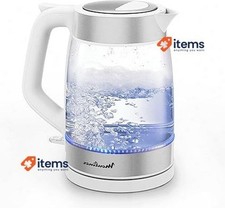 Moulinex Glas Wasserkocher, Elektrisch, Kapazität 1,7 L Weiße Wasserkocher
