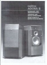Revox  Bedienungsanleitung user manual  für  Agora B MKII - Slim Line  Copy