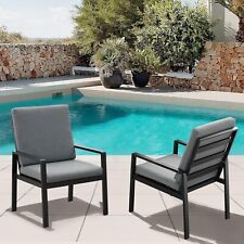 Aluminum Gartenstuhl Set 2er/4er/6er Stuhlset Balkonstühle Garten Sessel