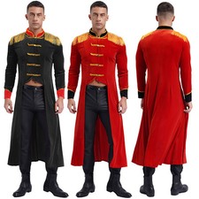 Herren Frack Jacke Themenparty Zirkus Kostüm Löwenzähmer Zirkusdirektor Samt