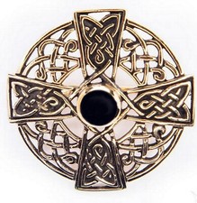 Bronze Kelten Fibel Kreuz