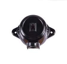 Aufputz Vintage Steckdose Lichtschalter Rund Retro Ein/Aus Schalter 