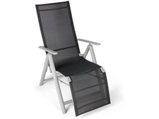 Gartenstuhl Alu VG-0284, mit Fußkreuz, hohe Rückenlehne, 74 x 57 x 110 cm - B