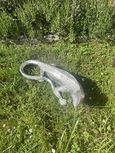 Leguan groß 48cm silber - ca,
