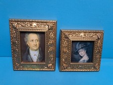 2 ALTE GOLDENE BILDERRAHMEN AUS GIPS