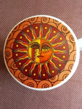 Designer Teetasse 3 teilig  mit Sieb und Deckel  braun - creme weiß