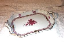 Tablett rechteckig  Herend Apponyi Purpur Rot Mod. 422