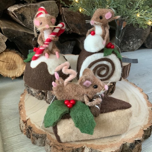 Filz mäuse auf weihnachten - mäuse,