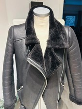 Zara Kunstlederjacke Damen Gr S M schwarz