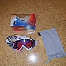 Alpina Panoma S Skibrille Quattroflex Spiegel weiss Streifen