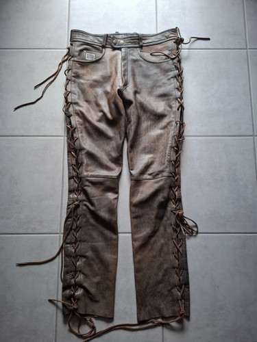 Moto line schnürlederhose - line,