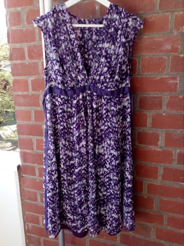 Kleid zero dunkellila weiß - kleid,, dunkellila/weiß