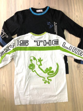 2x ROCXYGEN Outdoor Langarm Shirt Herren Schwarz Weiß Gecko Motiv Gr. M