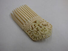 Haarkamm 19. Jh. Knochen Bein geschnitzt gewölbt perfekt erhalten