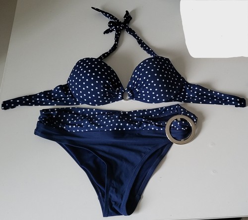 Bikini blau weiß gepunktet