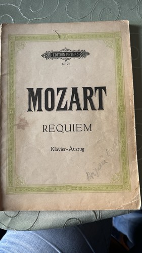 Mozart requiem klavierauszug - mozart,