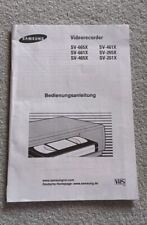 Bedienungsanleitung Samsung Videorecorder VHS SV-665X SV-661X SV-456X SV-461X 