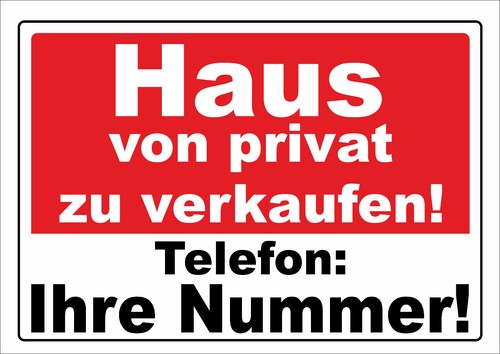Haus verkaufen schild - zu,