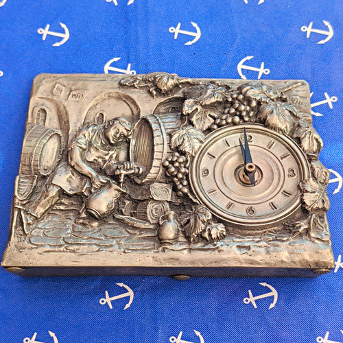 Uhr kaminuhr zinn relief - uhr,