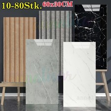 80-Stk Holz Wandpaneele Selbstklebend Holzoptik Wandaufkleber Küche Bad 60x30CM