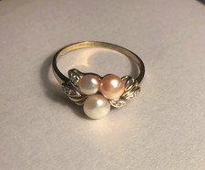 Ring 333 Gold mit  Perlen und