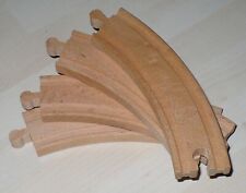 Holzeisenbahn, 4 Kurven, 16 cm, passend für Brio/Eichhorn/Aldi/Ikea u.a.