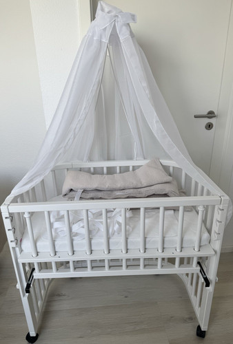 Weißes baby beistellbett von - baby-beistellbett,