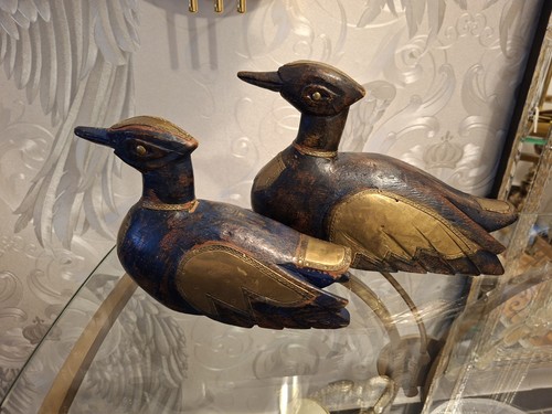 Paar dekorative vintage vögel - paar, vintage-vögel