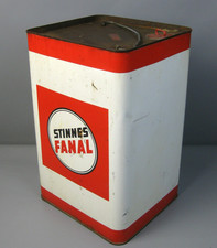 alter Öl Kanister Stinnes Fanal H-40cm Öldose Blechdose Oldtimer 50er 60er Jahre