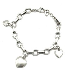 925/ ESPRIT Damen Bettel Armband, Herz Anhäger, 20 cm, guter Zustand