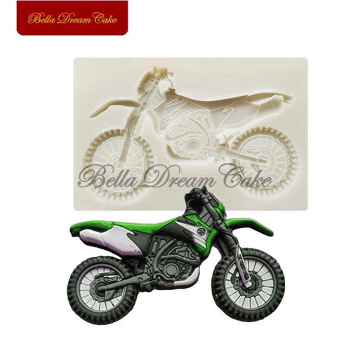 Silikonform fondant motorrad - silikonform,