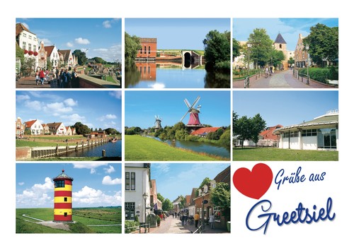 Greetsiel postkarten herz - greetsiel,