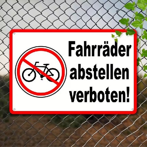 Blechschild fahrräder - blechschild,