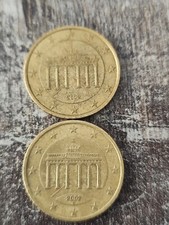 2x 50 Cent Münze 2002 J  2002D