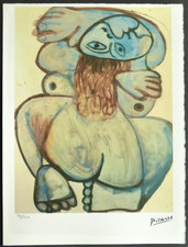 Pablo PICASSO " ohne Titel " Limitierte Lithografie  161/250