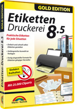 Etiketten Druckerei 8.5 Gold