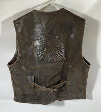 Vintage 90s Leder Kutte Gilet