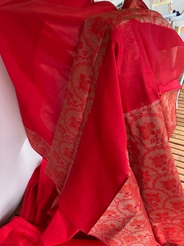 Roter sari stoff 40x1 15m - roter, sari-stoff