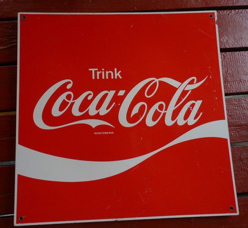 Coca cola werbe schild - coca,