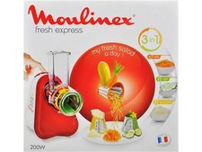 MOULINEX DJ7535 Fresh Express Gemüseschneider Zerkleinerer, Rot