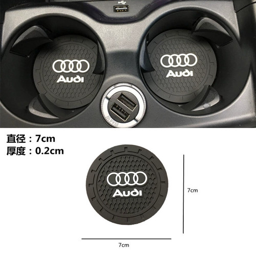 Schwarzer untersetzer audi - 2x,