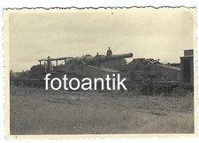 Foto Frankreich französische Beute Eisenbahngeschütz Riesengeschütz auf Gleis 2