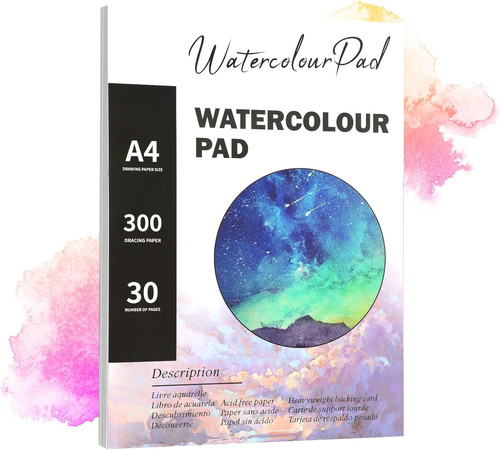 Aquarellblock 300g - a4, 300g/m²