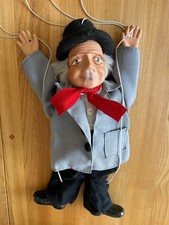 Marionette, Puppe, alter Mann, Opa, ca. 40 cm, mit Spielkreuz, sehr gut