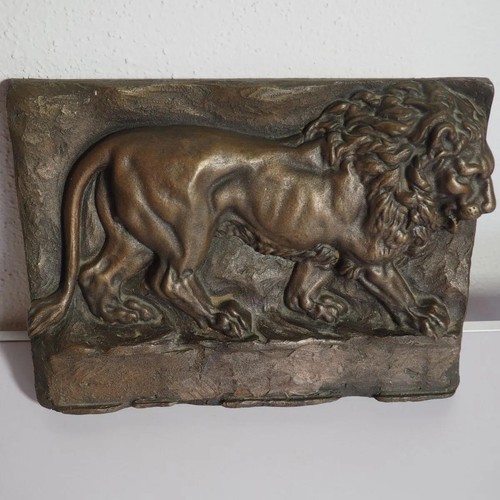 Vintage löwe wandbild relief - löwe,